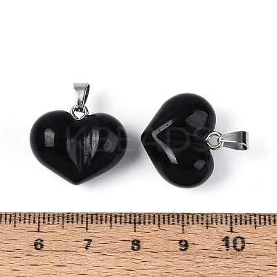 Natural Obsidian Chunky Pendants G-T143-19K-1