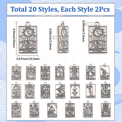 2 Sets Tibetan Style Zinc Alloy Pendants FIND-SC0016-92AS-1