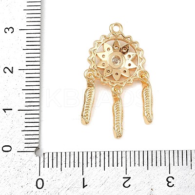 Brass Micro Pave Cubic Zirconia Pendants KK-F906-19G-1