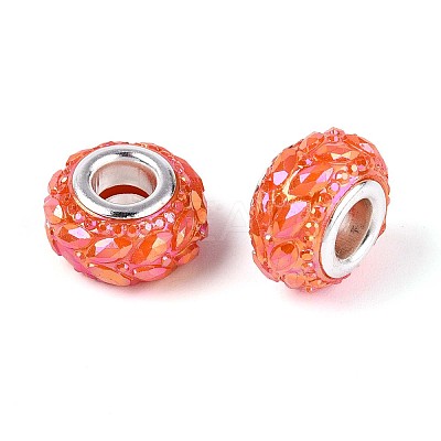 Opaque Resin European Beads RESI-T057-29J-1