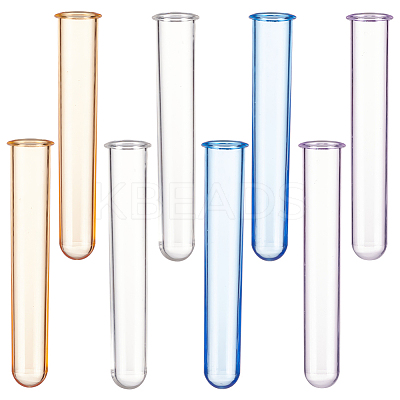 8Pcs 4 Colors Transparent Acrylic Test Tube AJEW-OC0003-95-1