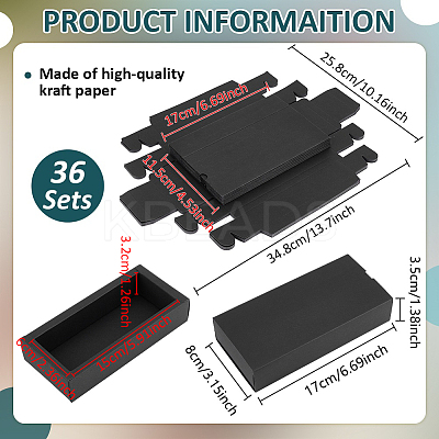 Kraft Paper Folding Drawer Boxes CON-WH0110-66C-1