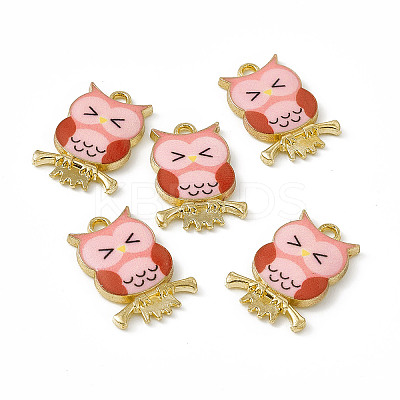 Painted Alloy Pendants PALLOY-P288-01G-1