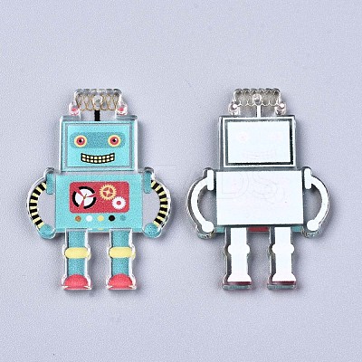Transparent Printed Acrylic Pendants KY-S163-178-1
