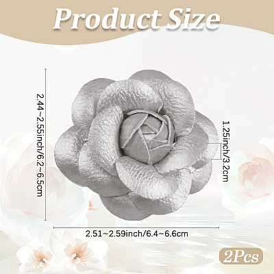 PU Leather Alligator Hair Clips for Girls OHAR-WH20008-18C-1