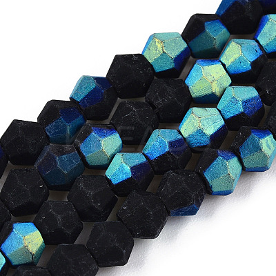 Imitate Austrian Crystal Bicone Frosted Glass Beads Strands EGLA-A039-P3mm-MB17-1