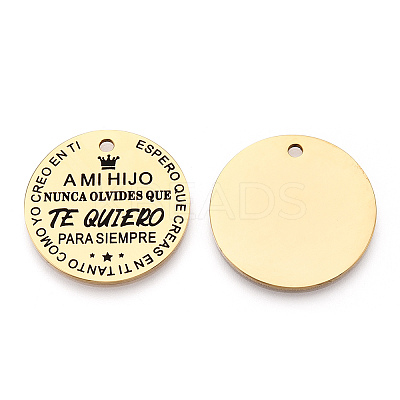 201 Stainless Steel Pendants LS-STAS-T064-37G-22-1