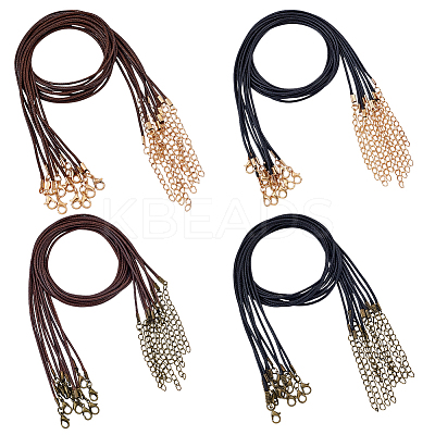 40Pcs 4 Colors Round Waxed Cord Necklace Making NJEW-AR0001-06-1