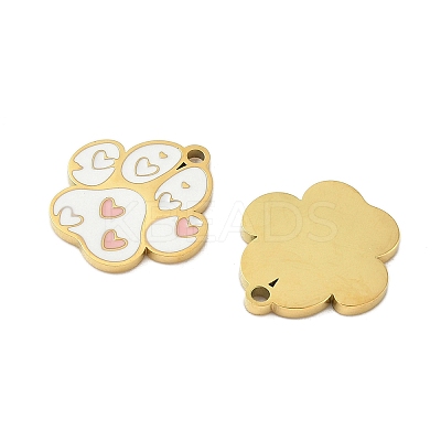 304 Stainless Steel Enamel Pendants X1-STAS-G360-03G-04-1