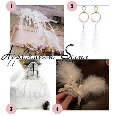 2 Yards Fashion Ostrich Feather Cloth Strand Costume Accessories FIND-GF0003-42B-1