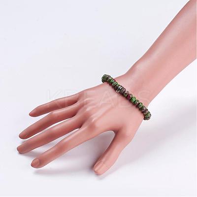Natural Ruby in Zoisite Stretch Bracelets BJEW-JB03188-03-1