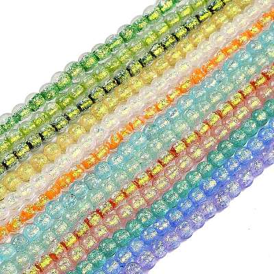 Handmade Foil Lampwork Beads Strands FOIL-K003-06A-1
