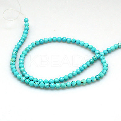 Natural Howlite Beads Strands X-TURQ-G103-4mm-01-1