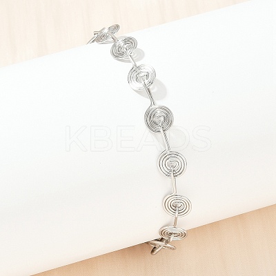 304 Stainless Steel Link Chain Bracelets for Women BJEW-Z143-26P-1