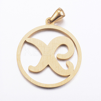 Ion Plating(IP) 304 Stainless Steel Pendants STAS-K162-077G-1