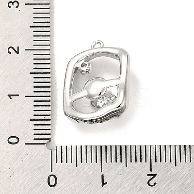 Brass Micro Pave Cubic Zirconia Pendants KK-H455-32P-1