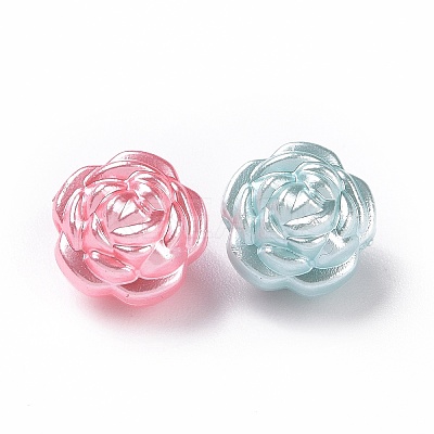 Imitation Pearl Acrylic Beads X-OACR-E013-21-1