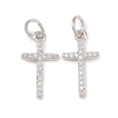 Brass Micro Pave Cubic Zirconia Pendants KK-Z146-25P-1