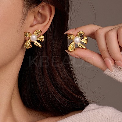 304 Stainless Steel Stud Earrings EJEW-C133-03G-1