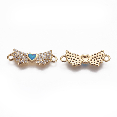 Brass Cubic Zirconia Links KK-L177-61G-A-1