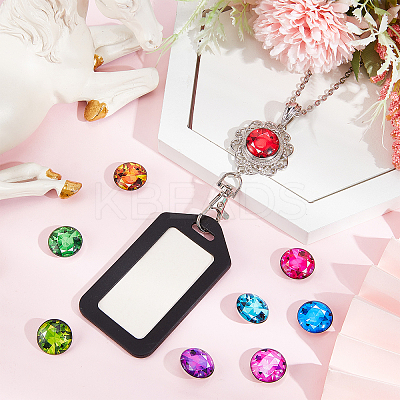 DIY Interchangeable Dome Office Lanyard ID Badge Holder Necklace Making Kit DIY-SC0022-04D-1