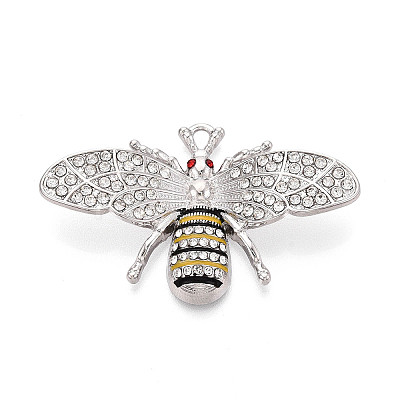 Rack Plating Alloy Rhinestone and Enamel Pendants PALLOY-T090-112P-1