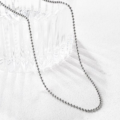 Non-Tarnish 304 Stainless Steel Ball Chain Necklaces NJEW-F249-02P-1
