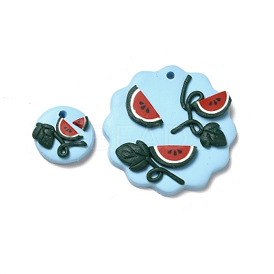 Handmade Polymer Clay Pendants Sets CLAY-B003-08-1