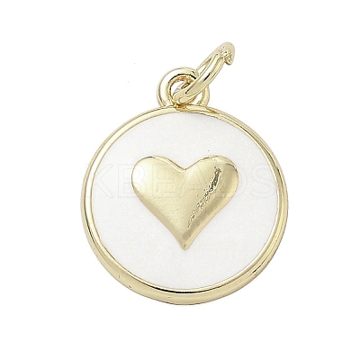 Brass Enamel Pendants KK-K368-10G-04-1