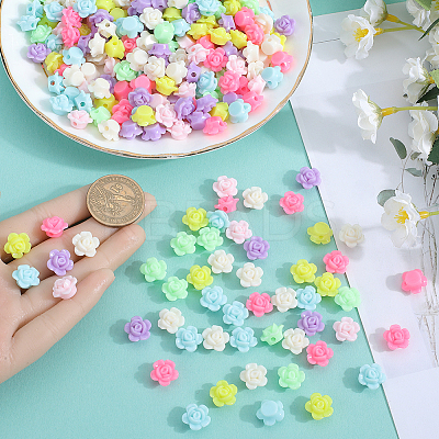 500Pcs Opaque Acrylic Beads MACR-SP0001-09-1
