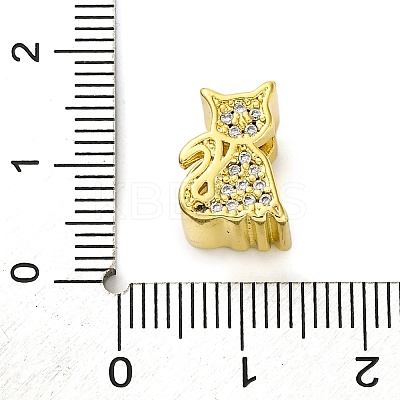Rack Plating Brass Micro Pave Cubic Zirconia European Beads LS-KK-Z081-11-1