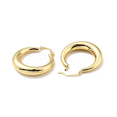 Rack Plating Brass Chunky Hoop Earrings for Women LS-EJEW-G288-35A-G-1