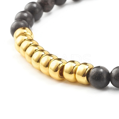 Wooden Beads Stretch Bracelets Set BJEW-JB07019-1