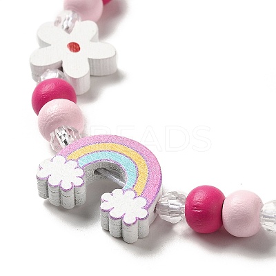 Maple Wood & Acrylic Jewelry Set SJEW-C003-02T-1