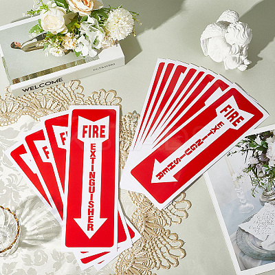 Waterproof Fire Extinguisher Sign Stickers DIY-WH20049-20-1