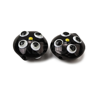 Transparent Glass Enamel Beads LAMP-S079-01A-1