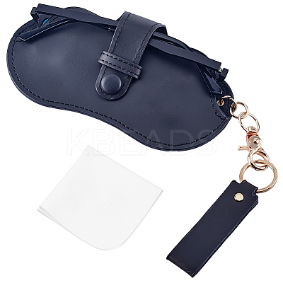1Pc PU Leather Eyeglass Cases AJEW-CN0002-63B-1
