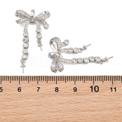 Brass Micro Pave Cubic Zirconia Peg Bails CU-CBA8264-04P-1
