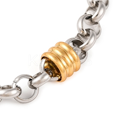 304 Stainless Steel Rolo Chain Bracelets for Women BJEW-G711-04GP-1