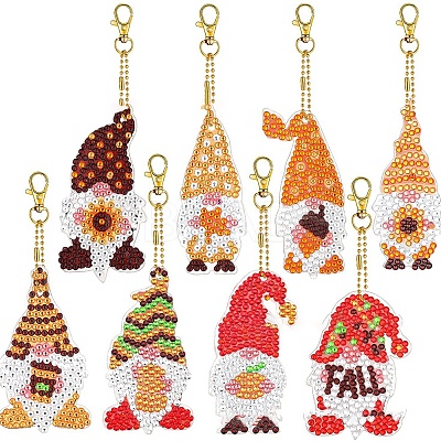 DIY Diamond Painting Pendant Decorations Kits THXG-PW0001-017-1