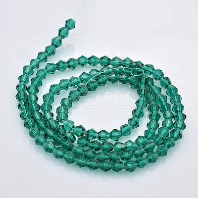 Faceted Bicone Glass Beads Strands X-EGLA-P017-4mm-09-1