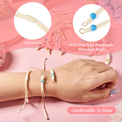 12Pcs 12 Colors Waxed Polyester Bracelet Makings AJEW-TA0001-39-1