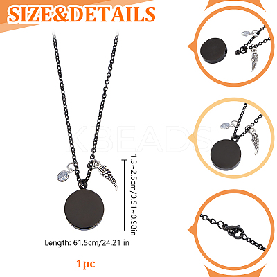 304 Stainless Steel Perfume Bottle Pendants Necklaces NJEW-DR00021-1