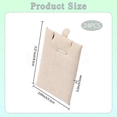 24Pcs PU Leather & Sponge Jewelry Pendant Nceklace Display Cards NDIS-SP0001-03A-03-1