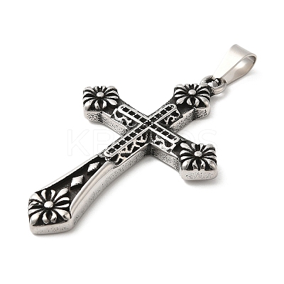 304 Stainless Steel Big Pendants STAS-Z045-02C-AS-1