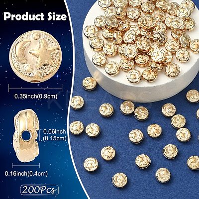 200Pcs Plating ABS Plastic Beads KY-YW0002-29-1