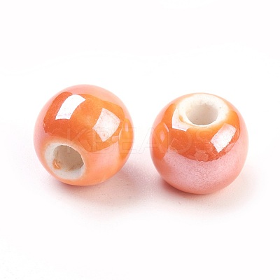 Glazed Porcelain Beads PORC-D001-10mm-18-1