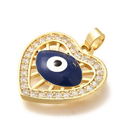 Brass Micro Pave Clear Cubic Zirconia Pendents KK-R212-12G-04-1