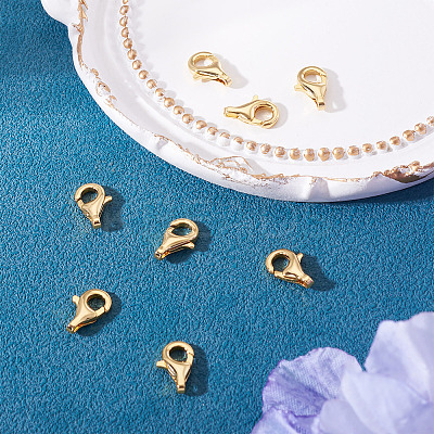 8Pcs Brass Lobster Claw Clasps KK-TA0002-68-1