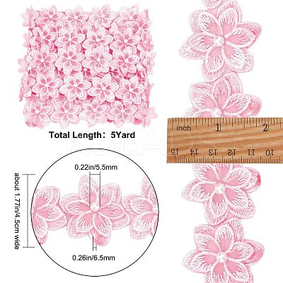 5 Yards Organza Lace Embroidery Costume Accessories DIY-GF0005-18E-1
